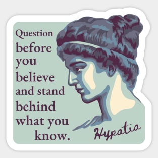 Hypatia of Alexandria Portrait and Quote Sticker